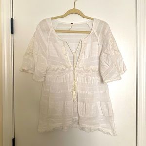 free people white airy set
